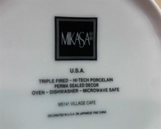$60 MIKASA VILLAGE CAFE SERVICE FOR 4