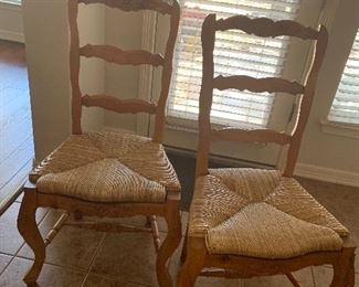 $80 EACH CANE LIGHT WOOD CHAIRS