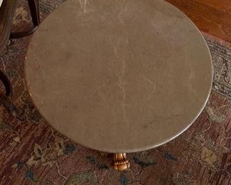$175 MARBLE TOPPED CHERUB TABLE