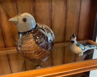 $30 MEXICAN QUAIL  AND $20 MEXICAN PIGEON BOTH VINTAGE HANDPAINTED