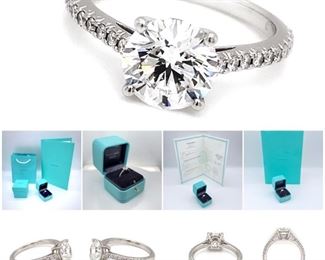 Tiffany & Co 1.51 Carat Round Brilliant Diamond Solitaire Ring - $35,200 Receipt