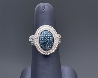 Beautiful Blue Diamond Estate Statement Ring; $750 Retail