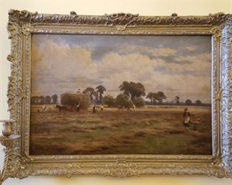 19th century oil, signed B. W. Leader