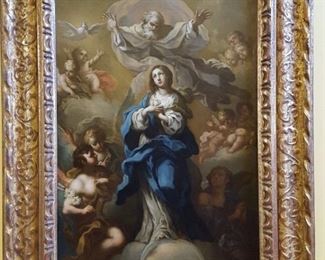 Pair 18th century paintings