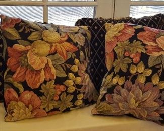 Custom Belgian tapestry pillows