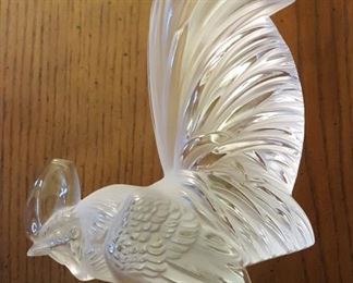 Lalique Bantam rooster, 8.5" h