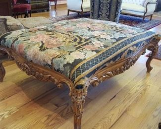Large carved ottoman