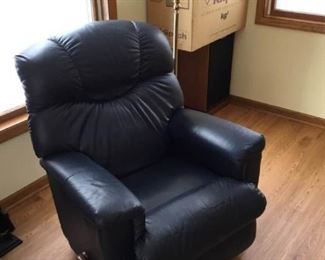 Blue Leather LaZBoy