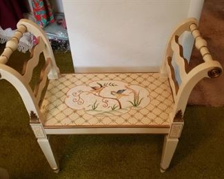 Beautiful Hand painted Bird Motif Seat