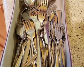 Vintage and Contemporary Stainless Steel Flatware..this is just some of it. 