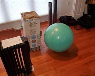 oil filled radiator, exercise ball, treadmill, portable crib, etc.