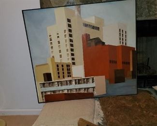 painting of city scape