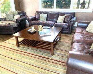 2 leather sofas & one lounge chair by Legacy Leather