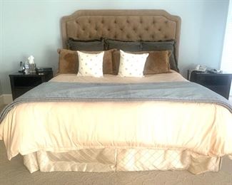 King size bed ~ still available but the mattress boxspring have been sold