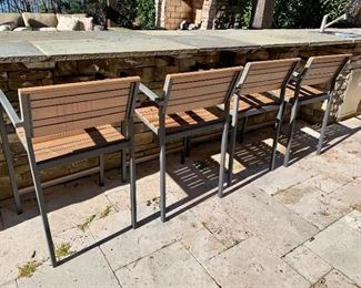 4 patio bar chairs