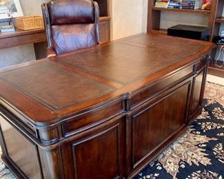 Home office desk & leather chair, “Seven Seas” collection by Hooker
