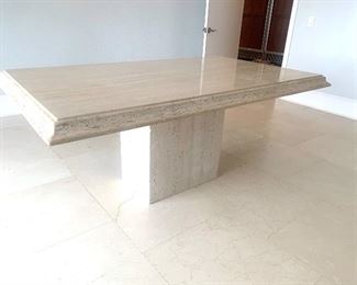 5’10” by 41” travertine marble table