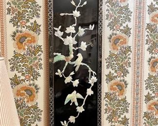 ORIENTAL MOTHER OF PEARL BIRD WALL HANGING