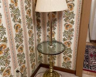 GLASS TOP FLOOR TABLE LAMP THERE ARE 2 OF THESE