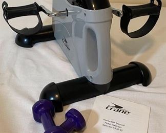 Crane Manual Pedal Exerciser with Two 2 lb Weights