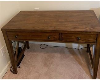Oak Rustic Style Wooden Writing Desk