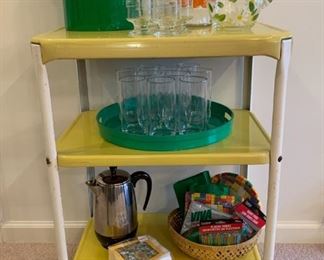 Retro Beverage Cart Ready to Serve