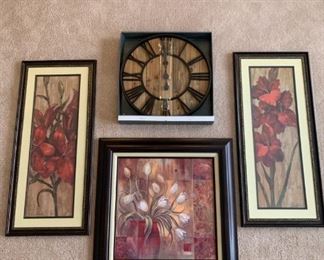 Wall Decor and Wall Clock