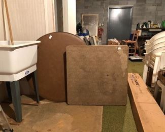 Round and square card tables