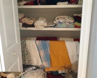 Linens and a cool peanut butter maker machine