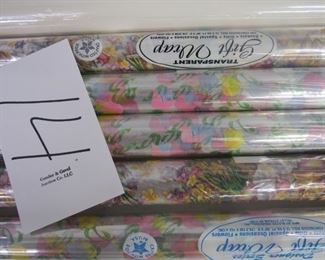 Spring/Easter transparent gift wrap. All tubes are still sealed up. Perfect for the upcoming Easter holiday!