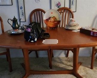 Mid century table and chairs 