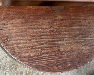 Rustic Reclaimed Wood Half Round Table 27x25x12in HxWxD