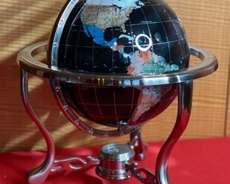 9in Gemstone Globe 13x12x12in HxWxD
