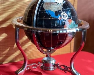 9in Gemstone Globe 13x12x12in HxWxD