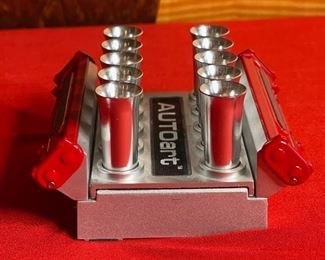 AUTOart Diecast V10 Engine Card Holder Auto Art design 2.25x4x4in HxWxD