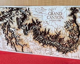 Grand Canyon 3d Wood Topographic Map 6x12in