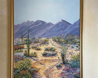 *Original* Art Sonoran Desert Scene G Stiles 51x39x2in HxWxD