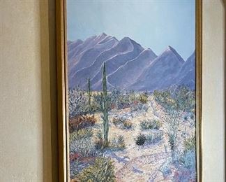 *Original* Art Sonoran Desert Scene G Stiles 51x39x2in HxWxD