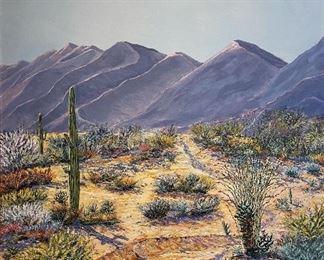 *Original* Art Sonoran Desert Scene G Stiles 51x39x2in HxWxD