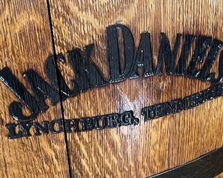 Jack Daniels No 7 Oak Whiskey Barrel Original 35in H x 24in diameter at widest point