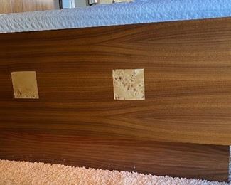 Custom Made Walnut & Birdseye Maple King Bed 86x98x98in HxWxD