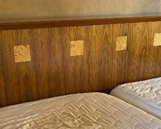 Custom Made Walnut & Birdseye Maple King Bed 86x98x98in HxWxD