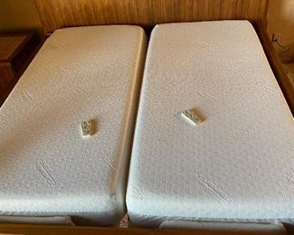 Custom Made Walnut & Birdseye Maple King Bed 86x98x98in HxWxD