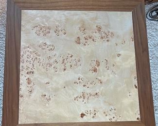 2pc Custom Made Walnut & Birdseye Maple Nightstands PAIR 24x24x24in HxWxD