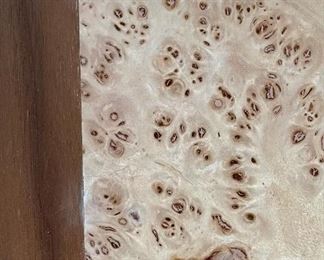 2pc Custom Made Walnut & Birdseye Maple Nightstands PAIR 24x24x24in HxWxD