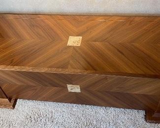 Custom Made Walnut & Birdseye Maple Cedar Lined Blanket Chest 23x64x26.5in HxWxD