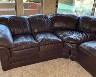 Creative Leather Sectional Sofa Couch 34x42 102 & 102 HxWxD
