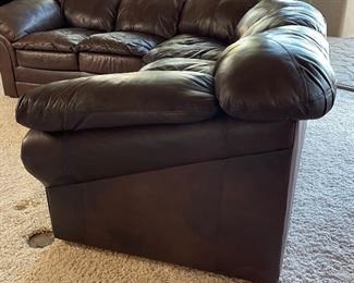 Creative Leather Sectional Sofa Couch 34x42 102 & 102 HxWxD