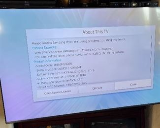 SAMSUNG 65in UHD 4K Smart TV UN65MU800D 32.75x57x2in HxWxD