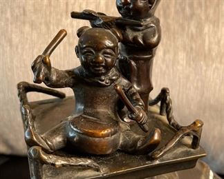 *Singed* Chinese Bronze Elephant 12x11x5in HxWxD